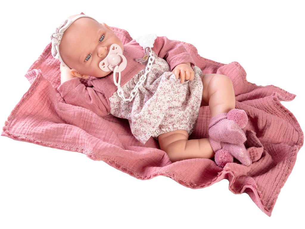Bambola neonata Lea con coperta di lana 42 cm. Antonio Juan 33232