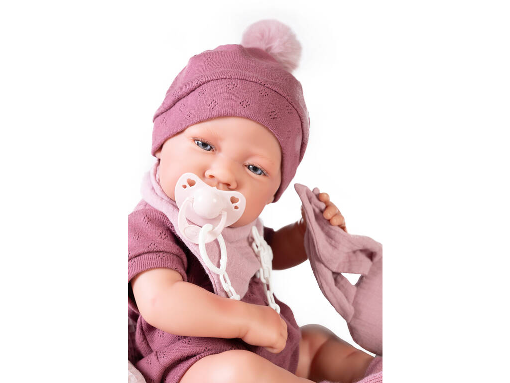 Muñeca Recién Nacida Con Dou Dou Conejito y Cojín Estrella 42 cm. Antonio Juan 50269