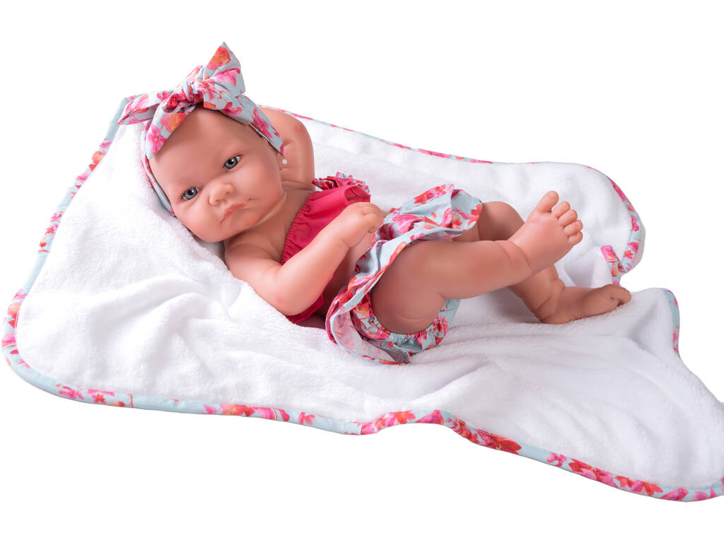 Summer Nica Poupée nouveau-né avec serviette 42 cm. Antonio Juan 50277