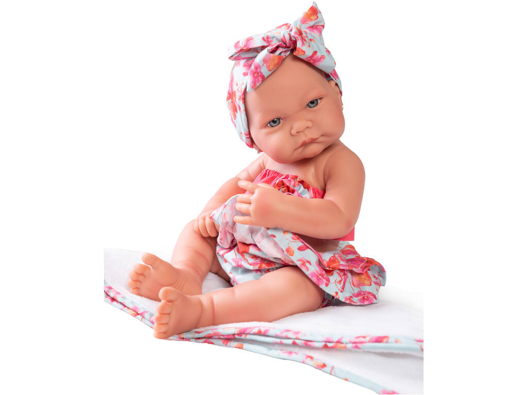 Summer Nica Poupée nouveau-né avec serviette 42 cm. Antonio Juan 50277
