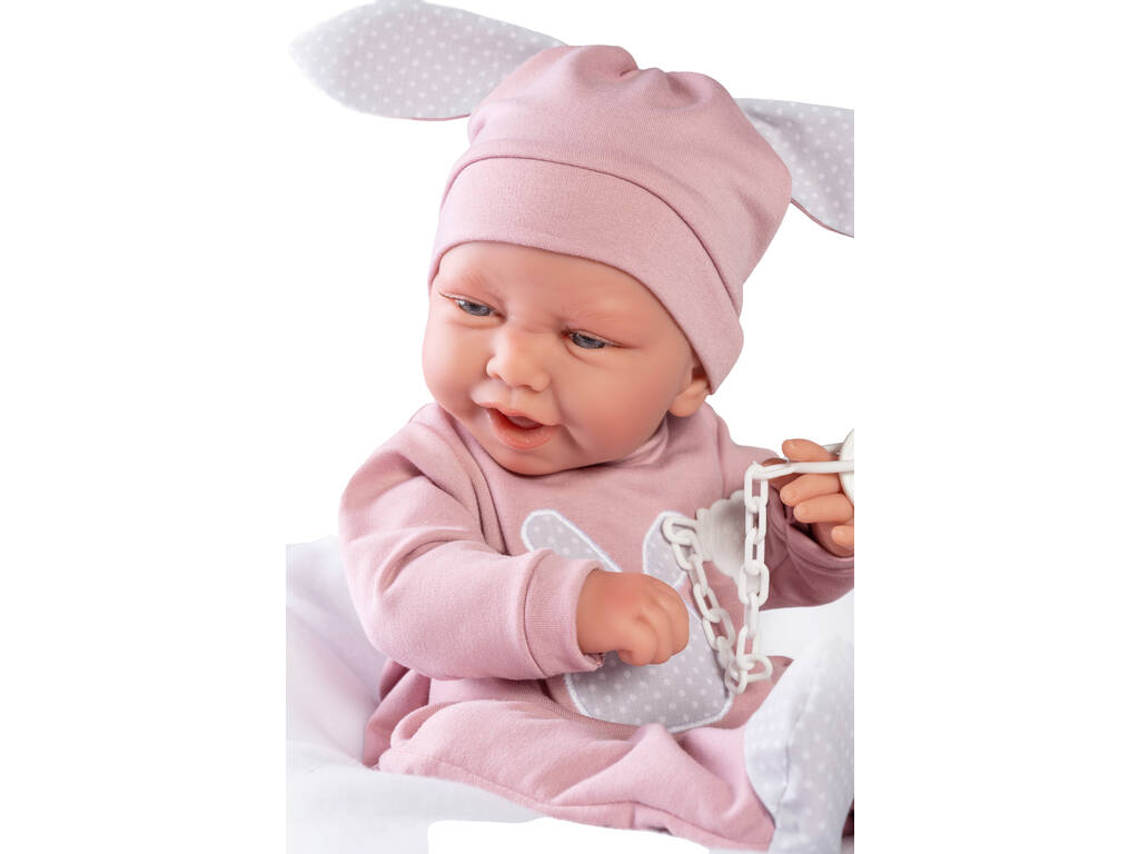 Bambola neonata Carla Bunny 42 cm. con cuscino Antonio Juan 50289