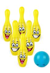 Lot de 6 quilles de bowling amusantes de 21 cm avec 1 boule