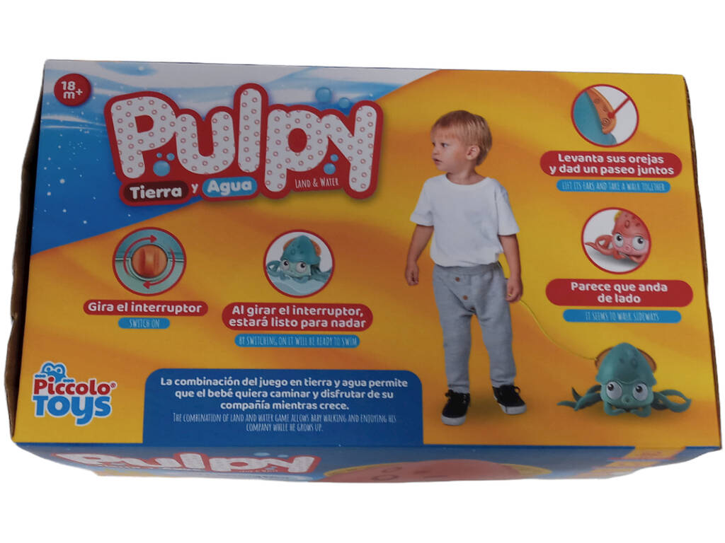 Pulpy Terra e Acqua Polpo Arancione 13 cm.