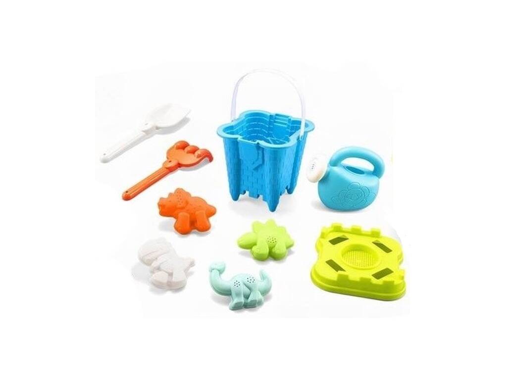 Set di cubi da spiaggia blu con accessori