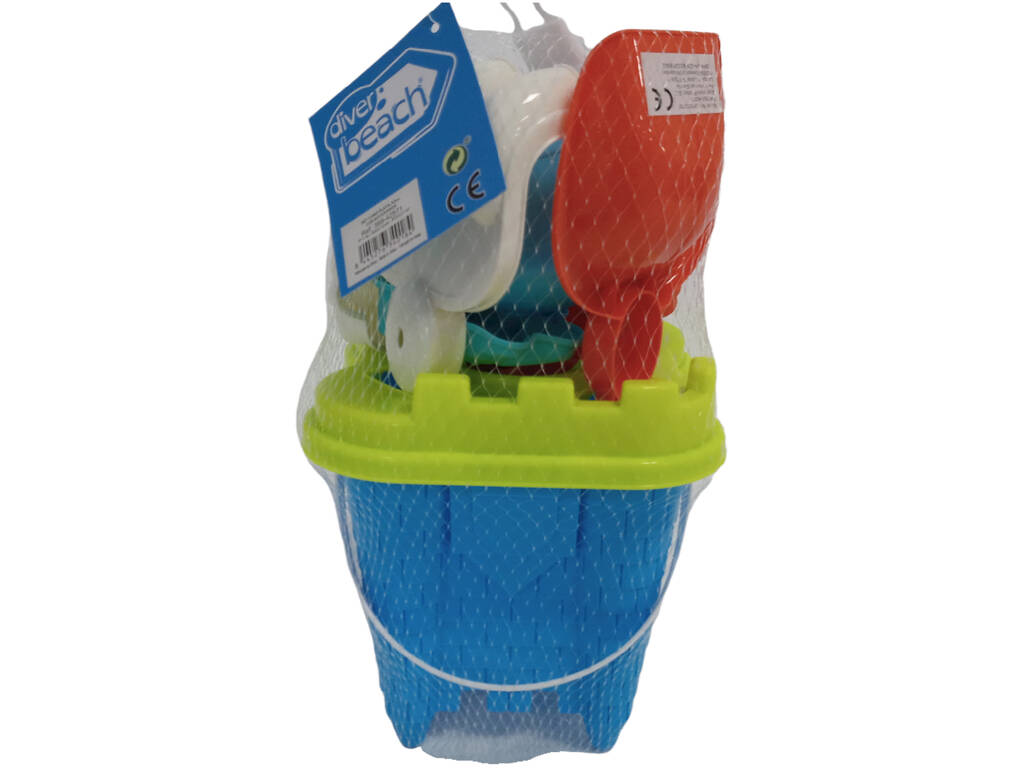 Set di cubi da spiaggia blu con accessori