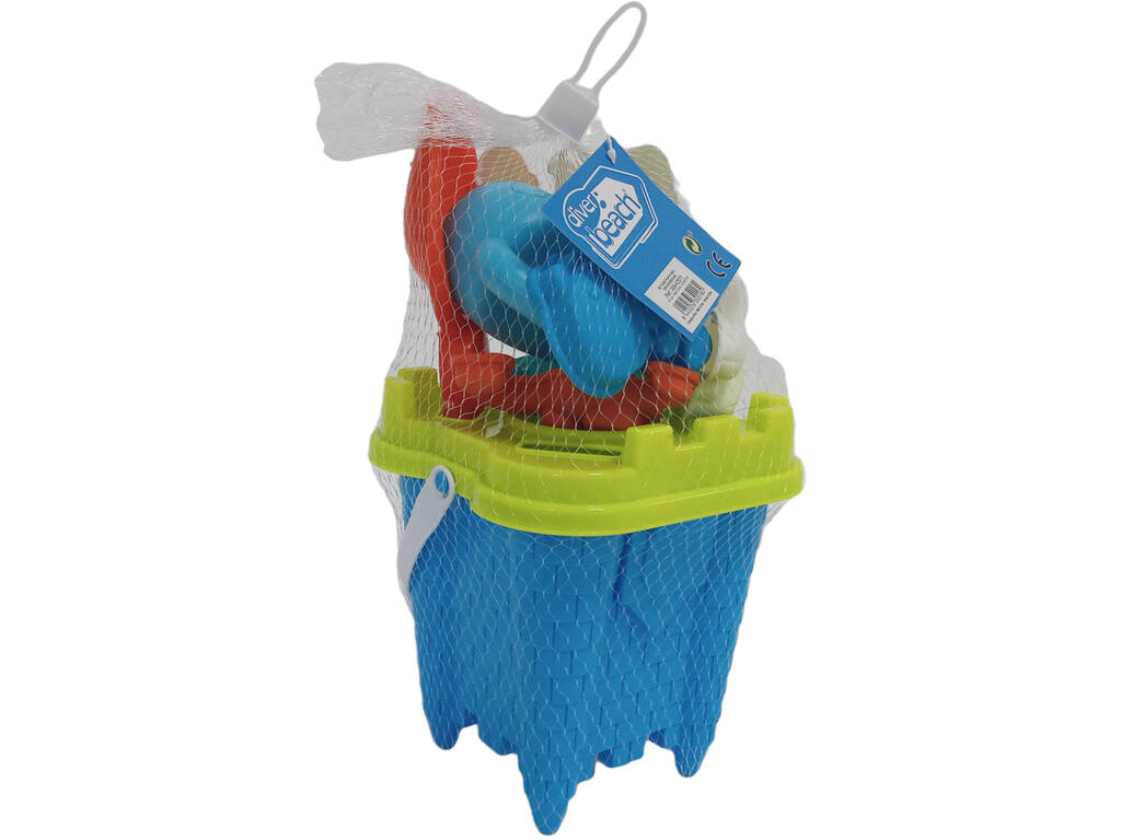 Set di cubi da spiaggia blu con accessori