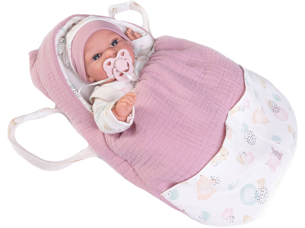 Bambola Baby Toneta 34 cm. con sacco e zaino 34 cm. Antonio Juan 70251