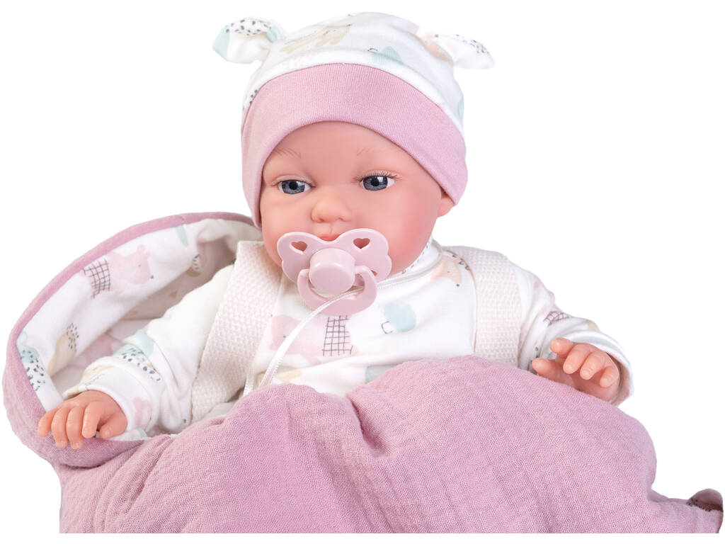 Bambola Baby Toneta 34 cm. con sacco e zaino 34 cm. Antonio Juan 70251