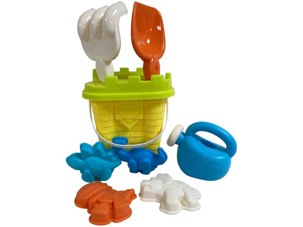 Gelbes Strandeimer-Set mit Zubehör