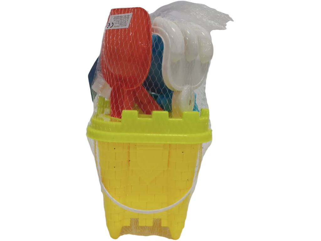 Gelbes Strandeimer-Set mit Zubehör