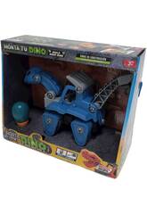 Assemblez votre véhicule grue bleu et gris Dino Dino avec des outils