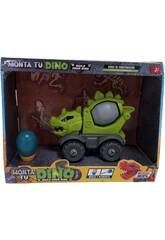 Assemblez votre camion malaxeur à béton vert et gris Dino avec des outils