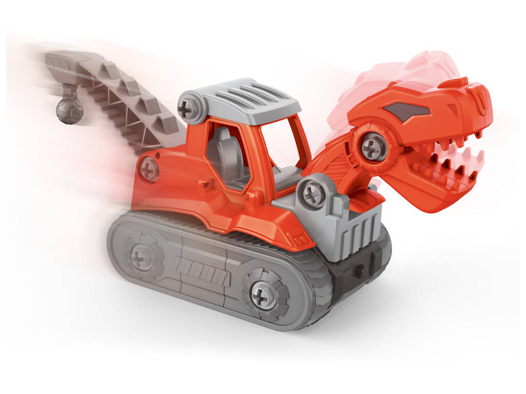 Assemblez votre boule de choc pour véhicule Dino Dino Rouge et Gris avec des outils