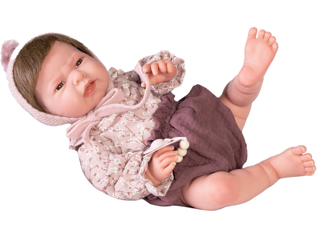 Muñeca Sweet Reborn Lea Con Mantita Morada 42 cm. Antonio Juan 80217