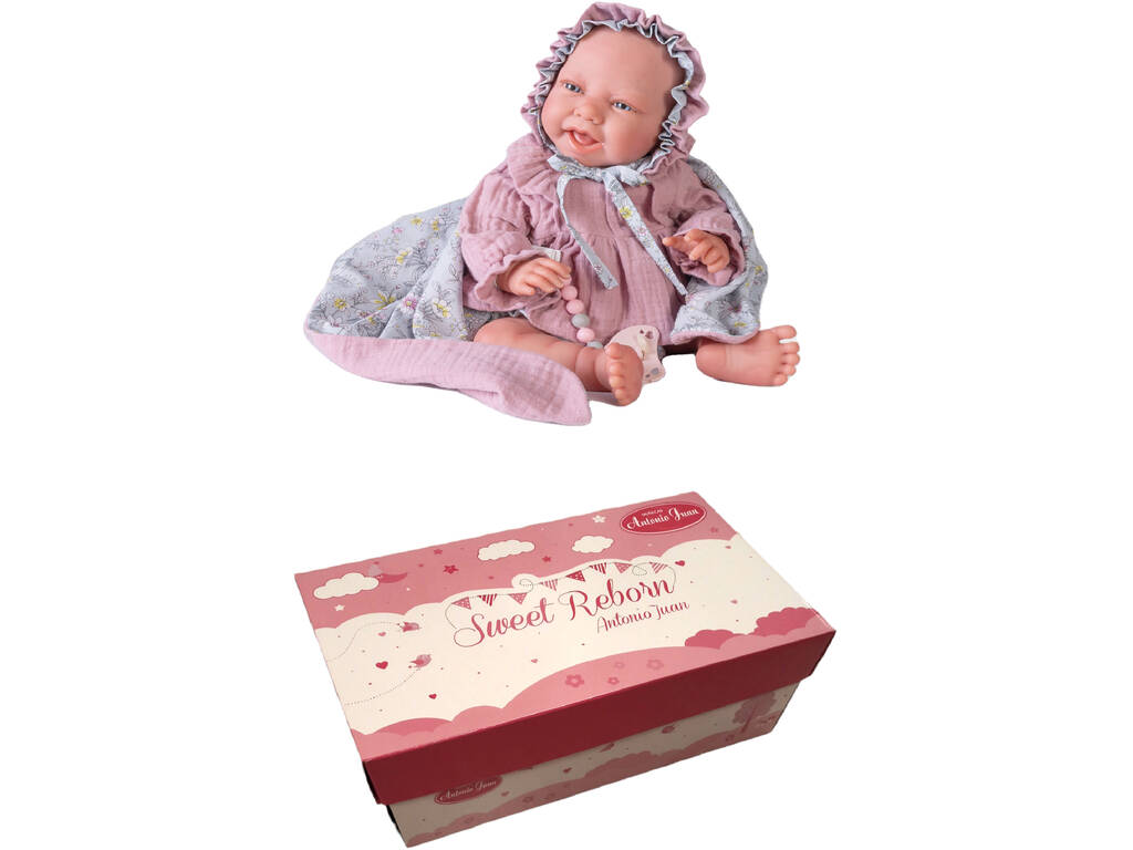 Muñeca Sweet Reborn Carla Con Mantita y Capota 42 cm. Antonio Juan 80218