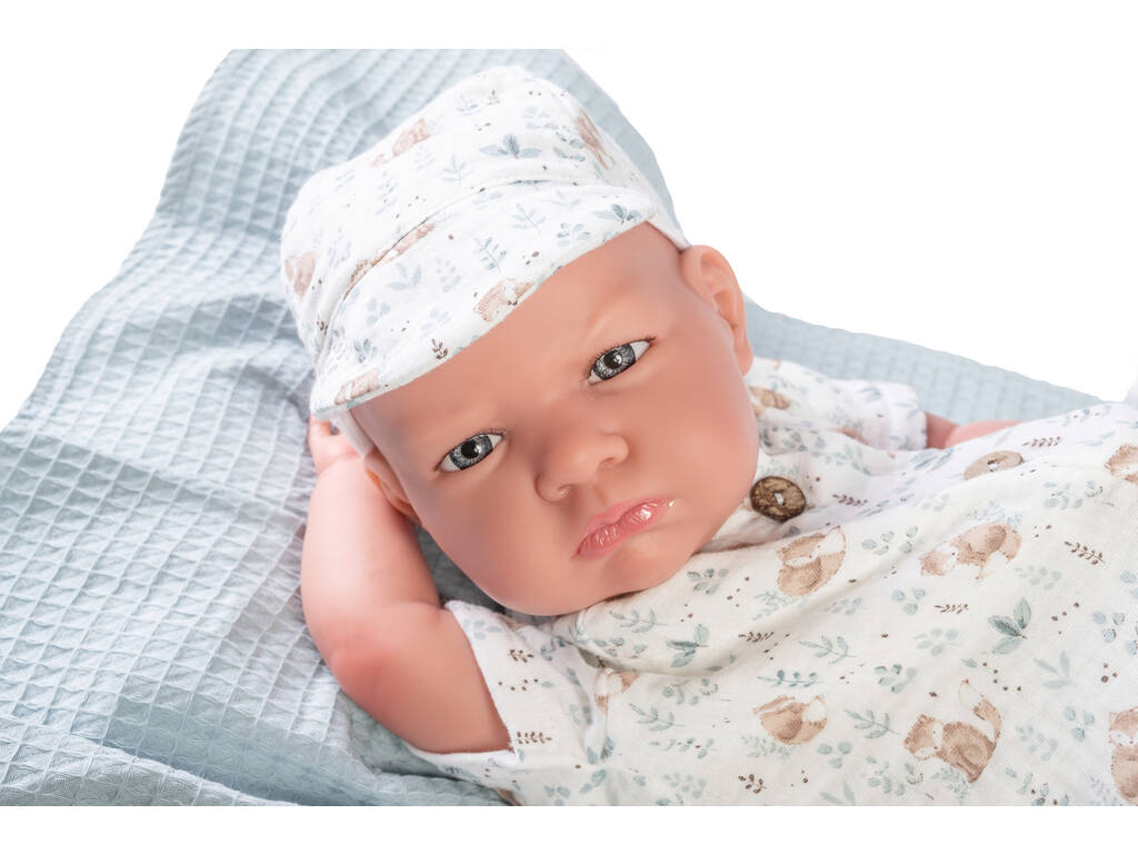Bambola Il Mio Primo Reborn Bertín con coperta e cappellino 52 cm. Antonio Juan 81273