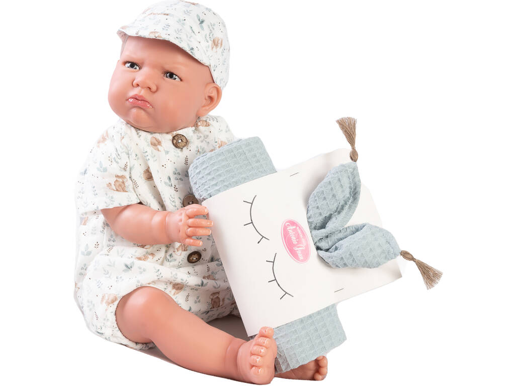 Bambola Il Mio Primo Reborn Bertín con coperta e cappellino 52 cm. Antonio Juan 81273