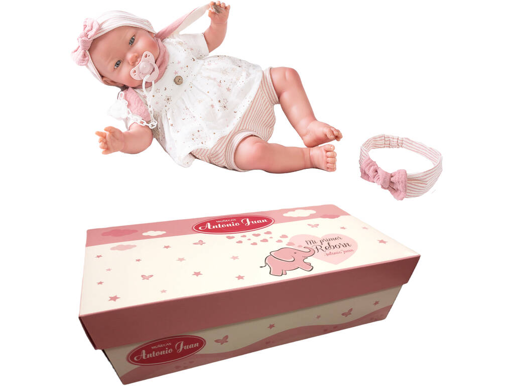 Bambola Il Mio Primo Reborn Alejandra con fascia 52 cm. Antonio Juan 81278