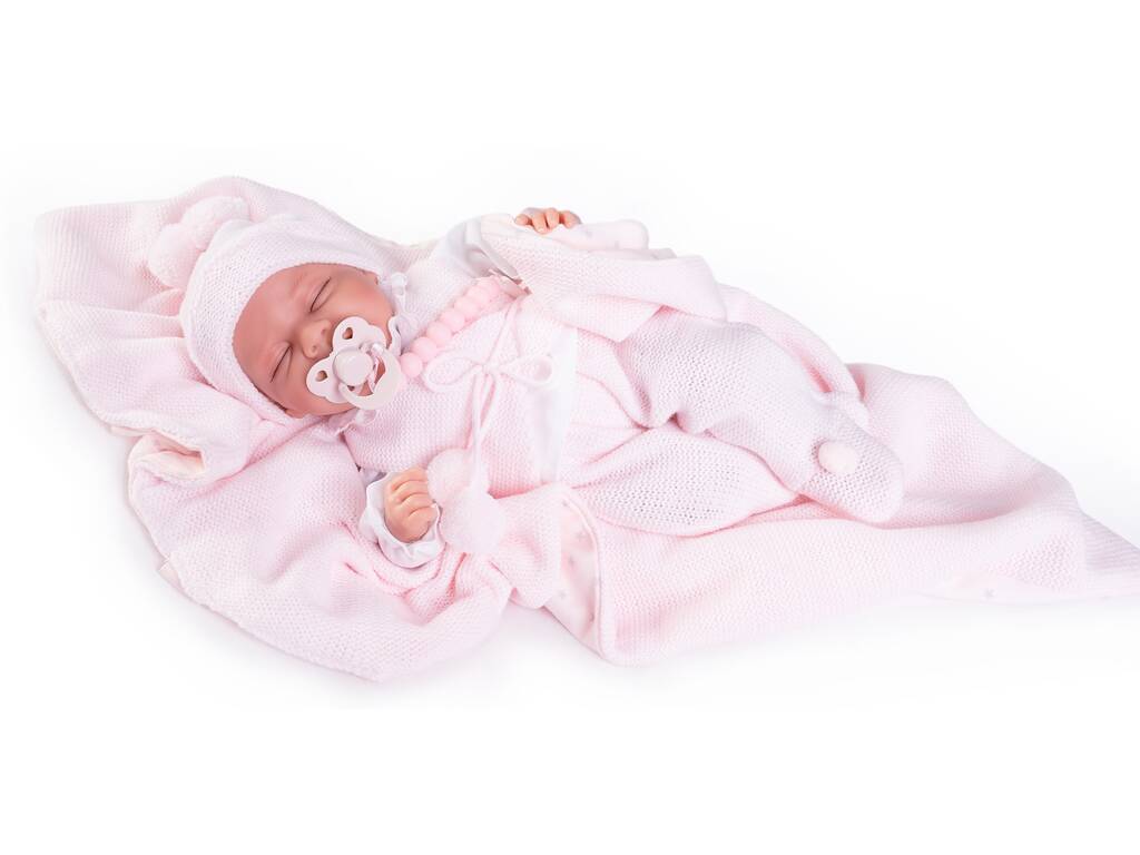 Boneca Meu Pequeno Reborn Lluna 33 cm. com Manta Mochila Antonio Juan 82204