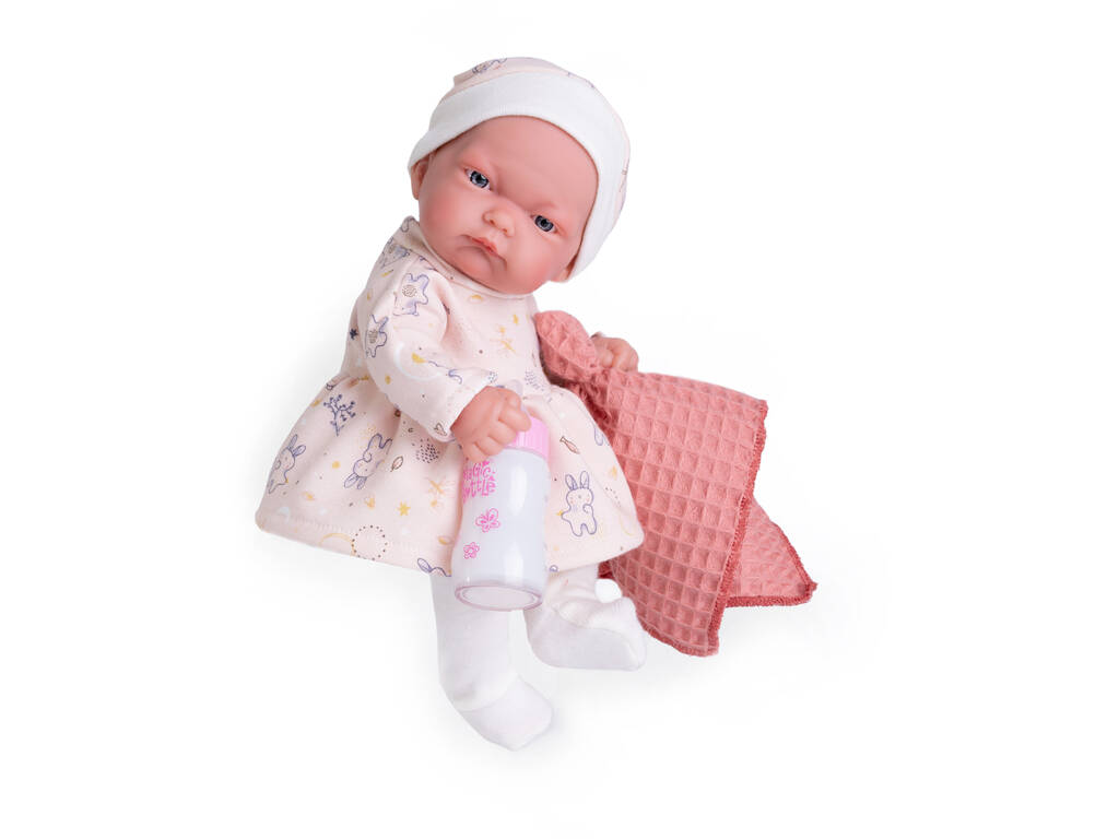 Bambola Pitu 26 cm. con Dou Dou e biberon Antonio Juan 84087