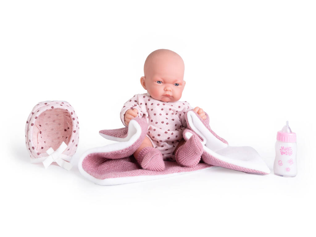 Poupée Pitu 26 cm. avec capuche à pois Antonio Juan 84088