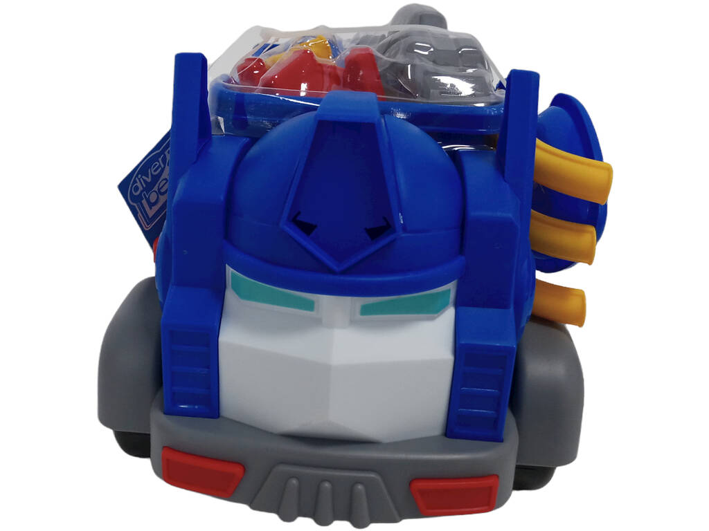 Camion benne bleu avec accessoires de plage