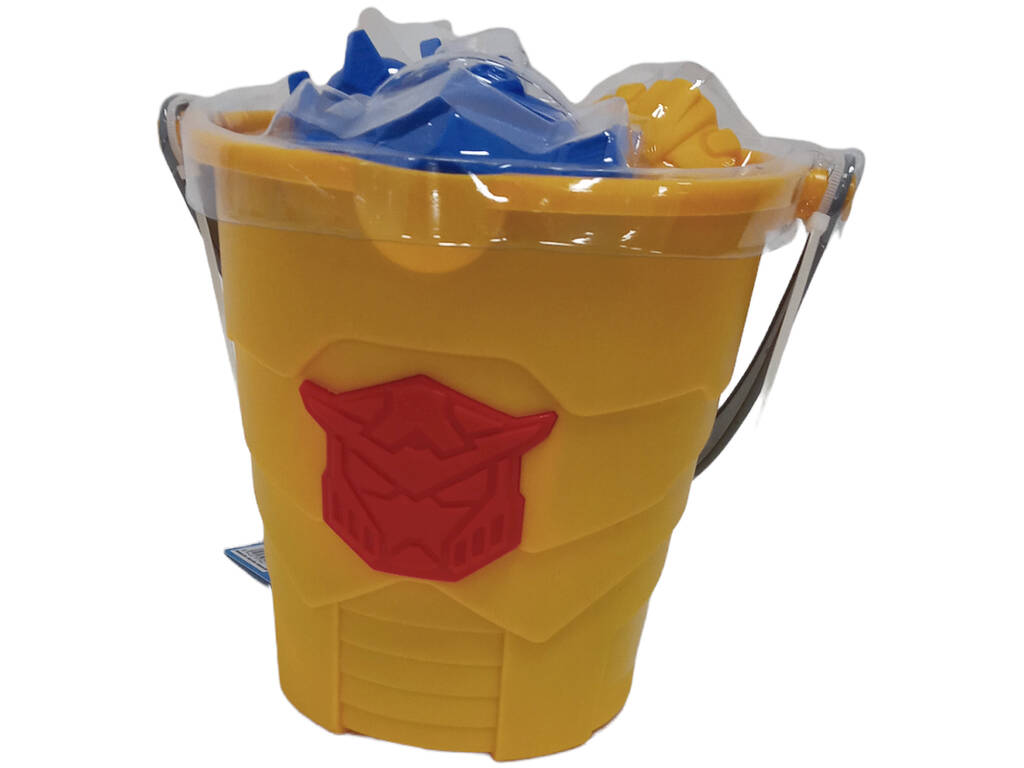 Cubo robot con 7 accessori da spiaggia