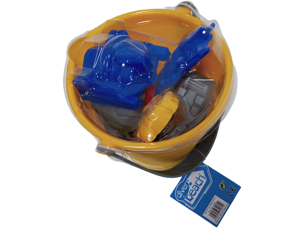 Cubo robot con 7 accessori da spiaggia
