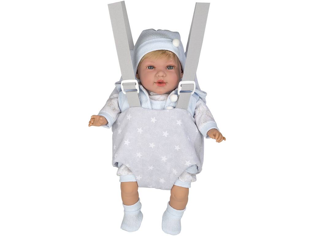 Portabebé Gris para Muñeca de 45 cm. Arias 6059
