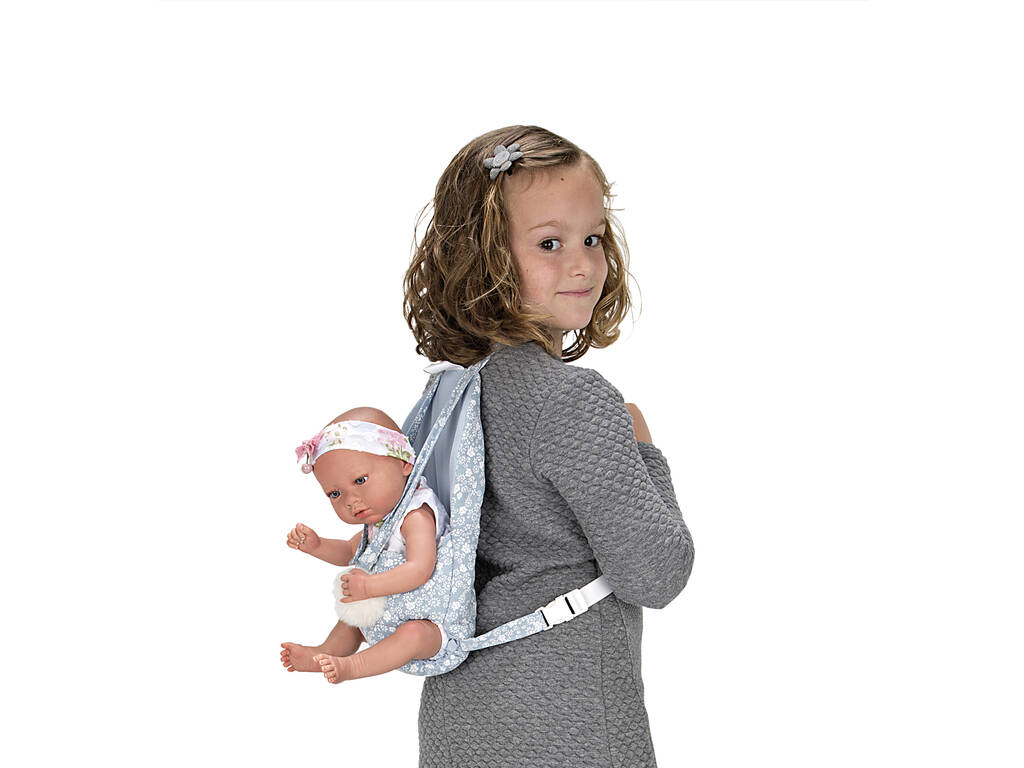Porte bébé bleu pour poupée de 40-50 cm Arias 6321