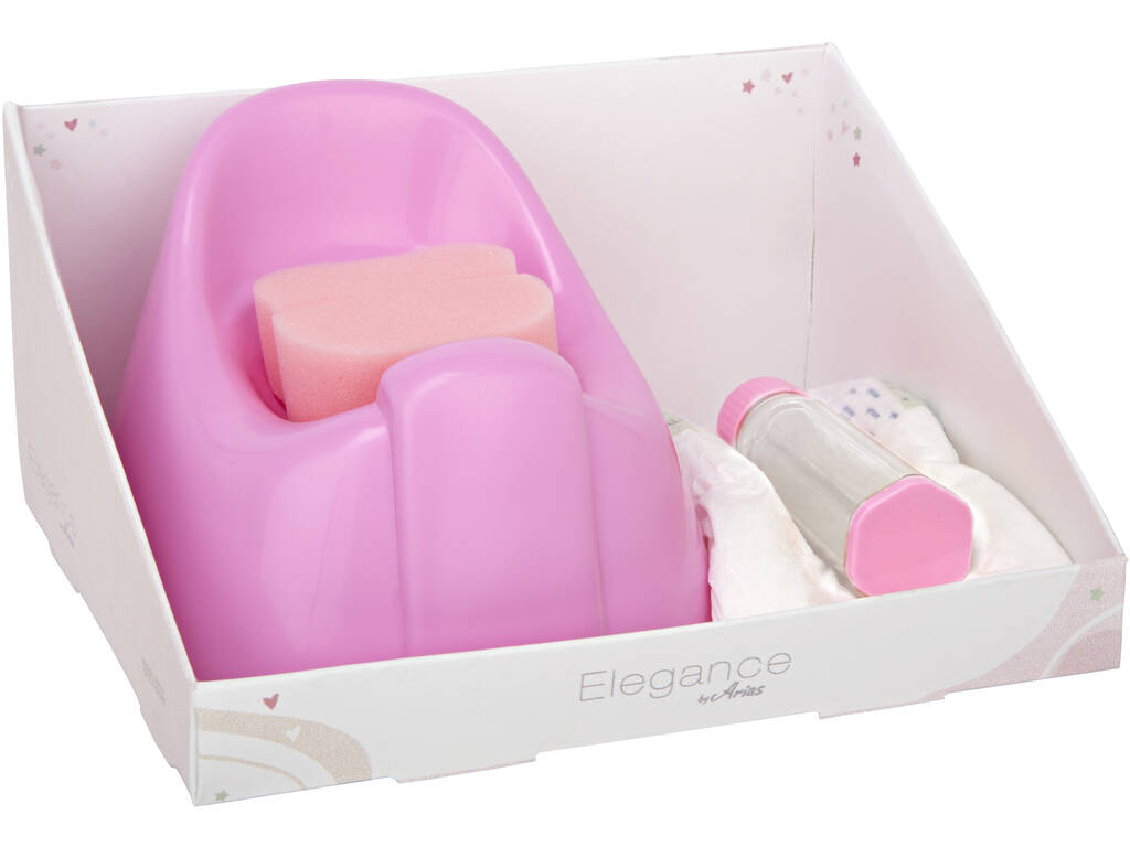 Conjunto Bacio Rosa, Fralda, Mamadeira e Esponja Arias 6368