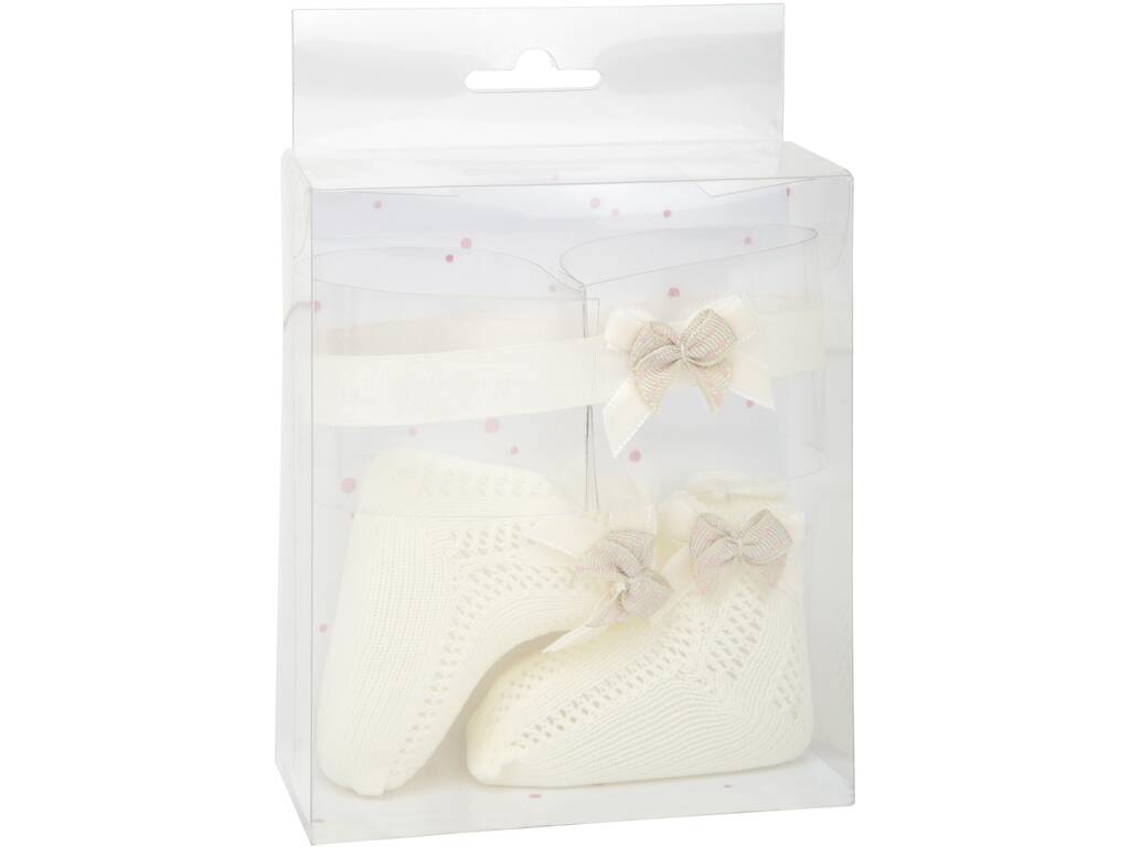 Ensemble Chaussettes Beige avec Bandeau Arias 6371 