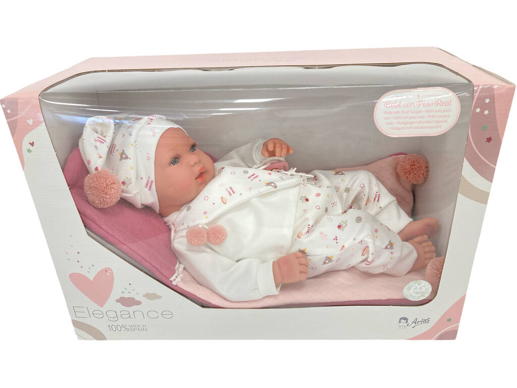 Muñeca Elegance 45 cm. Mies Rosa con Manta Arias 65306