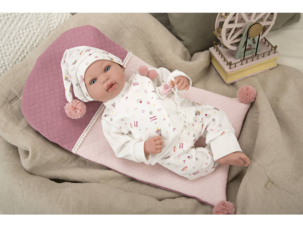 Muñeca Elegance 45 cm. Mies Rosa con Manta Arias 65306