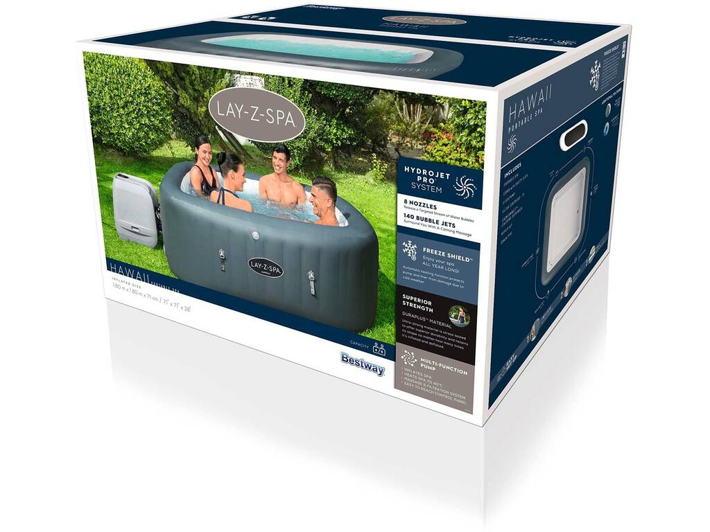 Spa Gonflable Hawai Air Jet Lay-Z-Spa 180 X 180 X 66 cm Bestway 60031