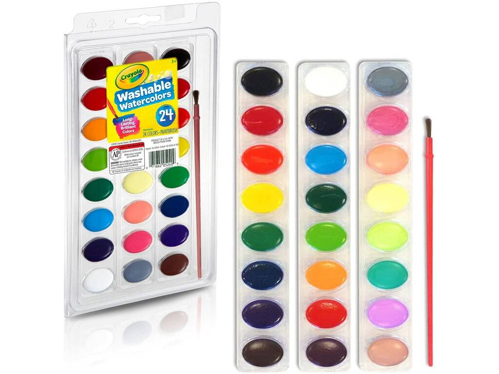 24 acquerelli lavabili Crayola 53-0524