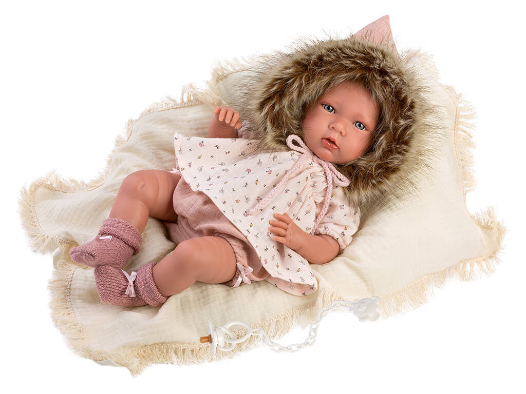 Muñeca Recién Nacida Mimi Llorona Cojín 42 cm. Llorens 74022
