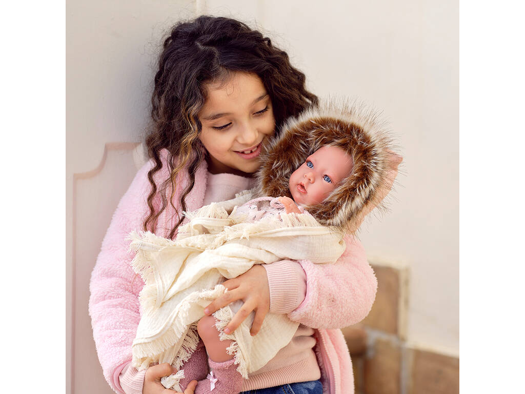 Muñeca Recién Nacida Mimi Llorona Cojín 42 cm. Llorens 74022