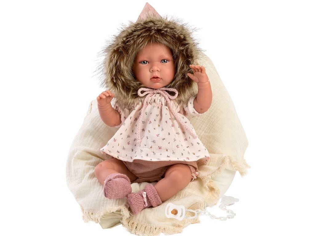 Muñeca Recién Nacida Mimi Llorona Cojín 42 cm. Llorens 74022