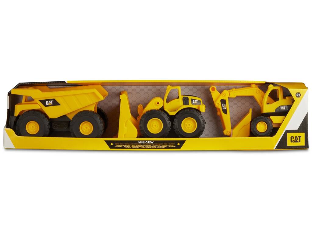 Cat Pack 3 Veicoli da Costruzione 18 cm. Funrise 82284