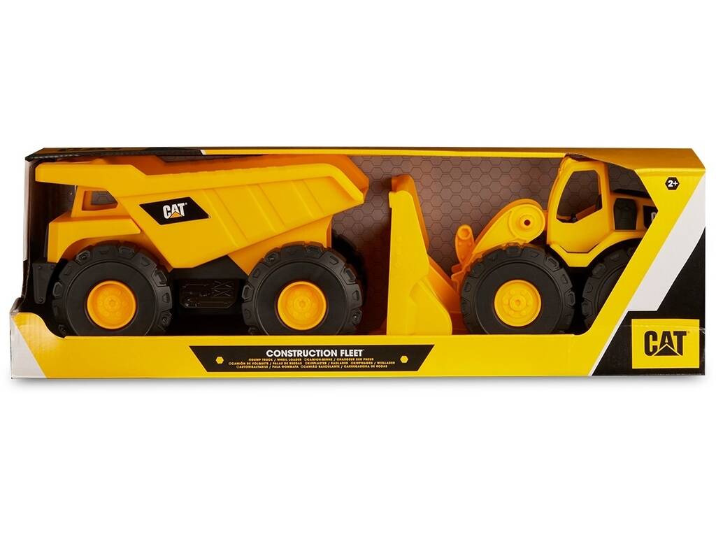 Pack chat 2 véhicules de construction 26 cm. Funrise 82046