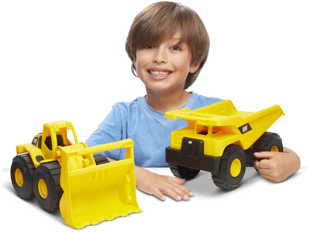 Pack chat 2 véhicules de construction 26 cm. Funrise 82046