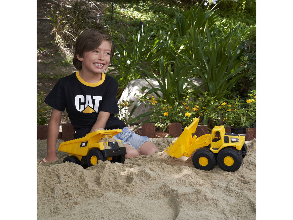 Pack chat 2 véhicules de construction 26 cm. Funrise 82046