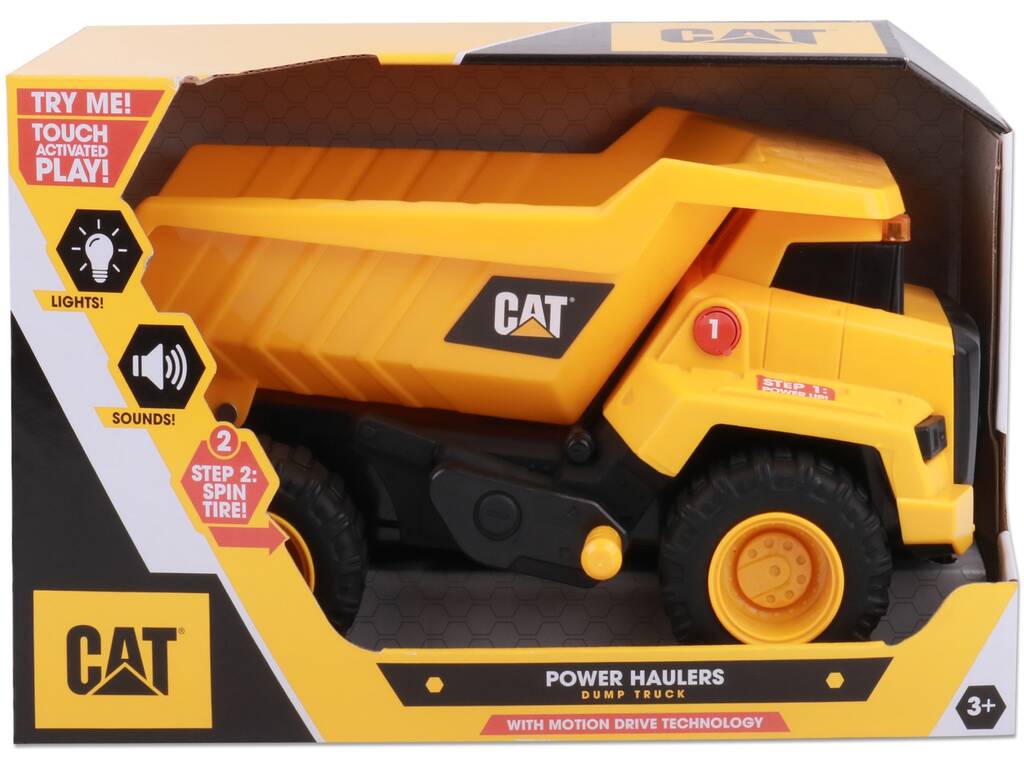 Camion benne Cat 30 cm. Lumières et Sons Funrise 82266