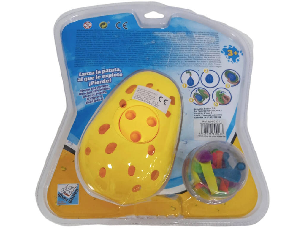 Patata Boom gialla con 50 palloncini d'acqua