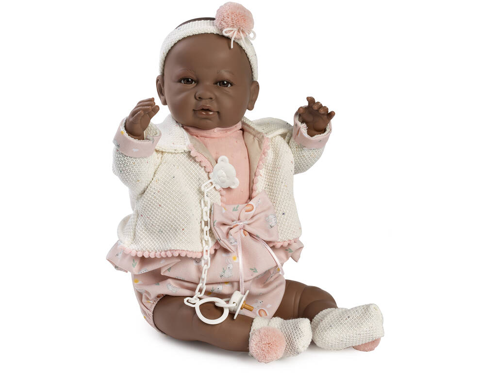 Sara Mulata Poupée nouveau-né 50 cm. Veste Llorona Lacito et Berbesa 5216