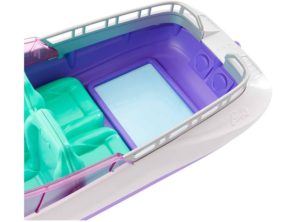 Bateau à moteur Barbie Mermaid avec poupées Mattel HHG60
