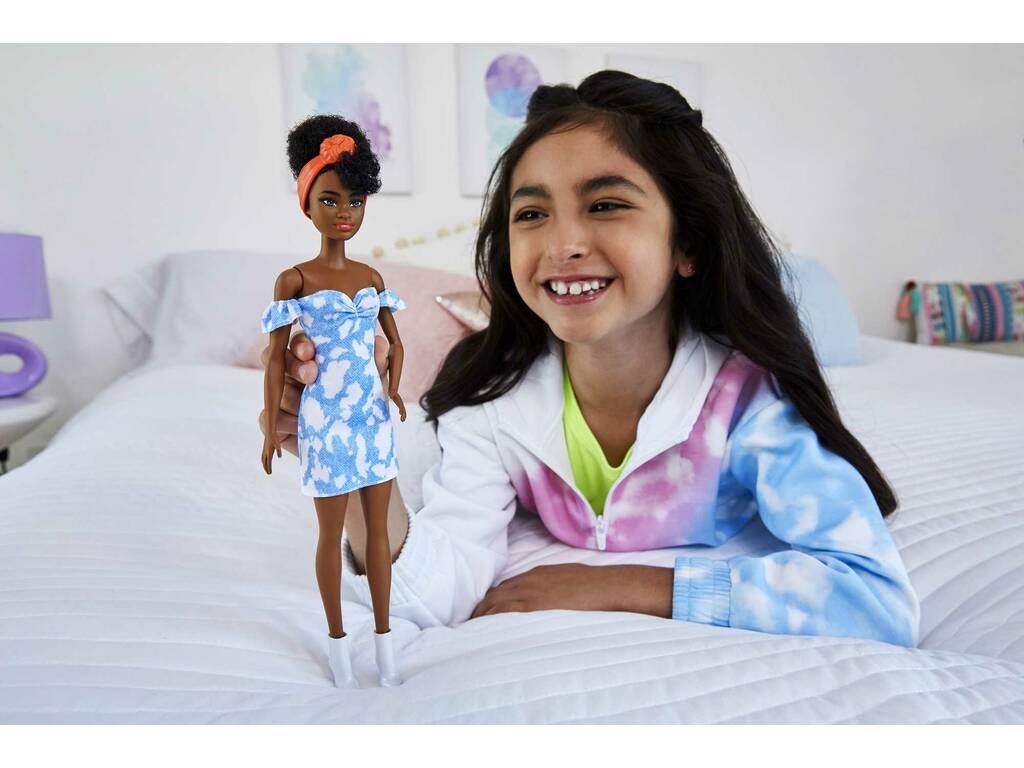 Barbie Fashionista Vestido Vaquero Decolorado Mattel HBV17
