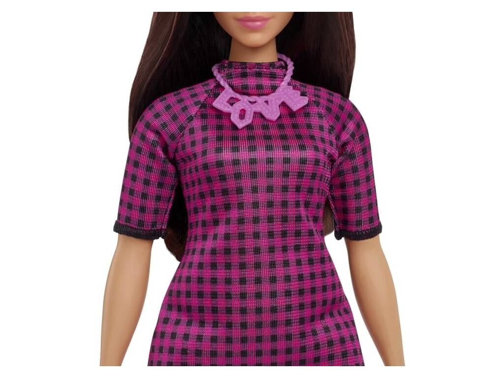 Barbie Fashionista Vestito a quadri rosa Mattel HBV20