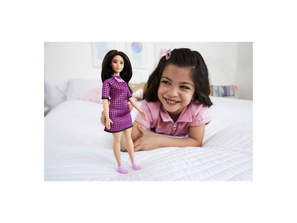 Barbie Fashionista Vestito a quadri rosa Mattel HBV20